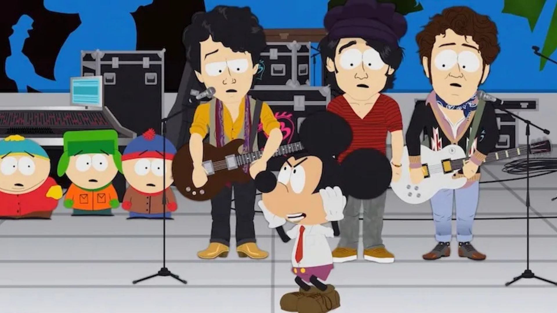 A still from The Ring episode of the South Park series featuring The Jonas Brothers (Image via YouTube/South Park Studios)